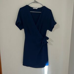 Navy wrap dress